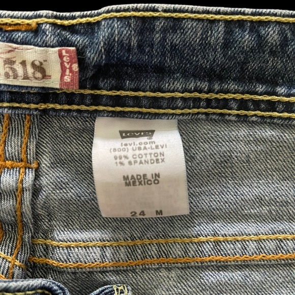 Levi's Super Low Boot Cut 518 Women's Denim Jeans 24M Factory Faded - Picture 7 of 15